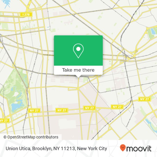 Union Utica, Brooklyn, NY 11213 map