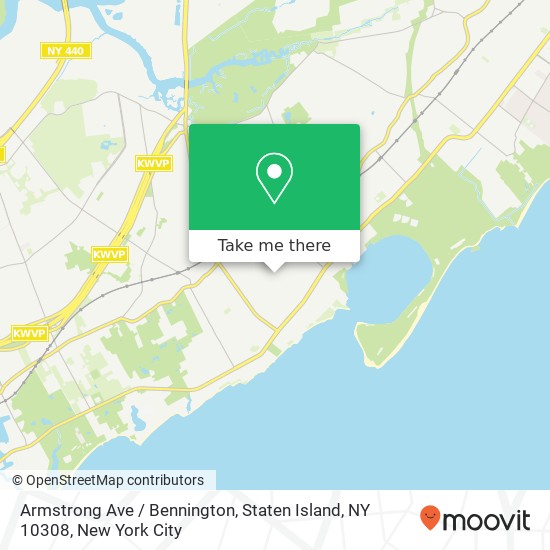 Mapa de Armstrong Ave / Bennington, Staten Island, NY 10308