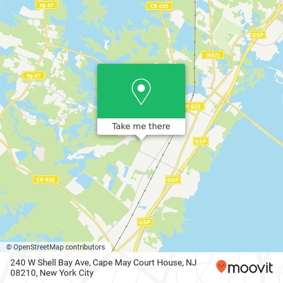 240 W Shell Bay Ave, Cape May Court House, NJ 08210 map