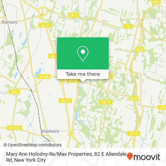 Mapa de Mary Ann Holodny-Re / Max Properties, 82 E Allendale Rd