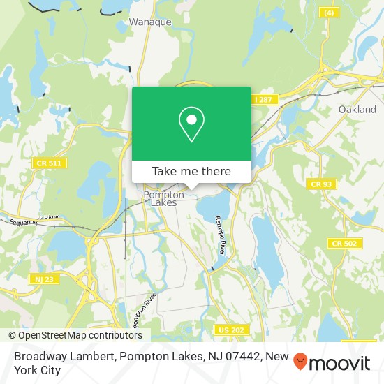 Broadway Lambert, Pompton Lakes, NJ 07442 map