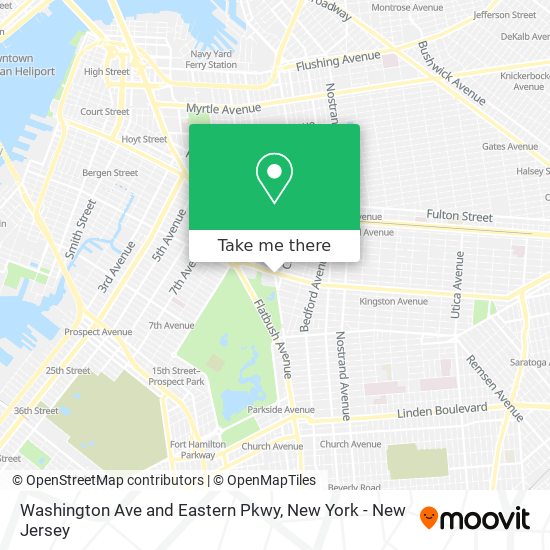 Washington Ave and Eastern Pkwy map