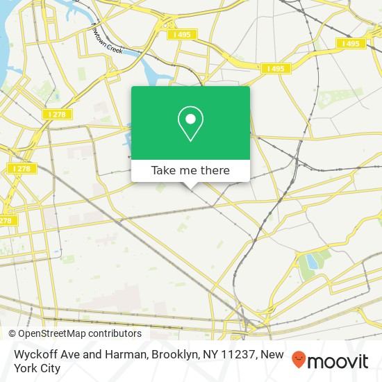 Wyckoff Ave and Harman, Brooklyn, NY 11237 map