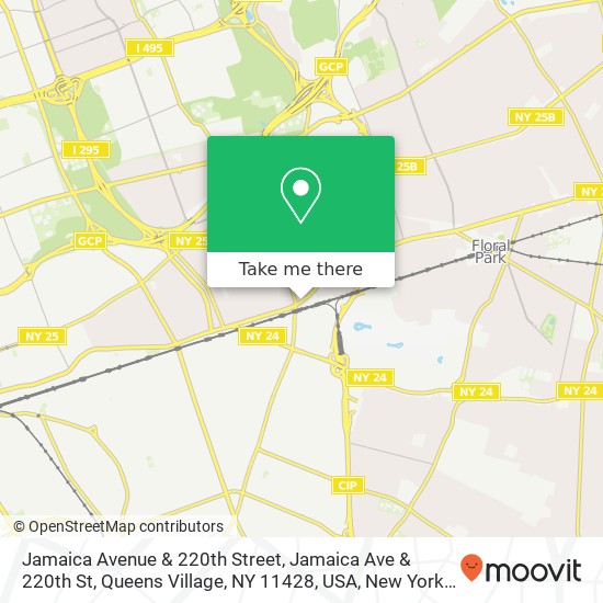 Mapa de Jamaica Avenue & 220th Street, Jamaica Ave & 220th St, Queens Village, NY 11428, USA