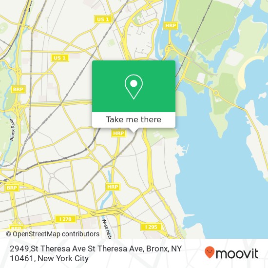 Mapa de 2949,St Theresa Ave St Theresa Ave, Bronx, NY 10461