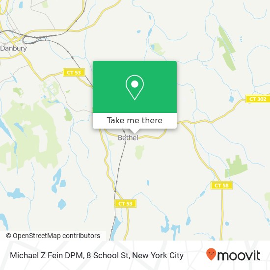 Michael Z Fein DPM, 8 School St map