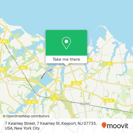 7 Kearney Street, 7 Kearney St, Keyport, NJ 07735, USA map