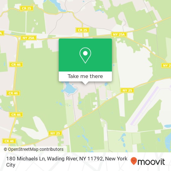 Mapa de 180 Michaels Ln, Wading River, NY 11792