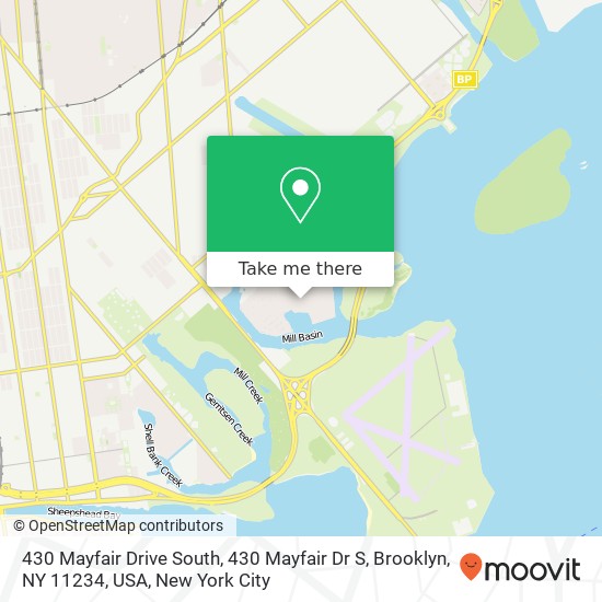 Mapa de 430 Mayfair Drive South, 430 Mayfair Dr S, Brooklyn, NY 11234, USA