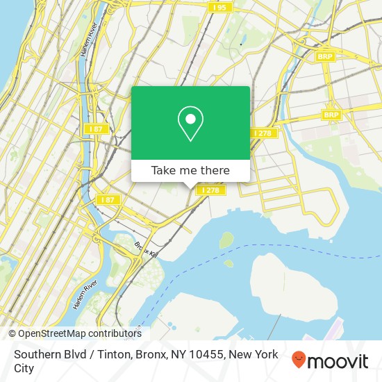 Mapa de Southern Blvd / Tinton, Bronx, NY 10455