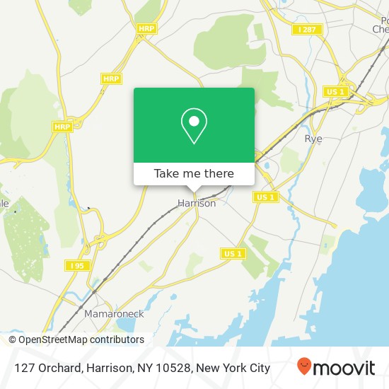 Mapa de 127 Orchard, Harrison, NY 10528