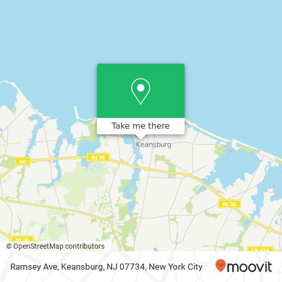 Mapa de Ramsey Ave, Keansburg, NJ 07734