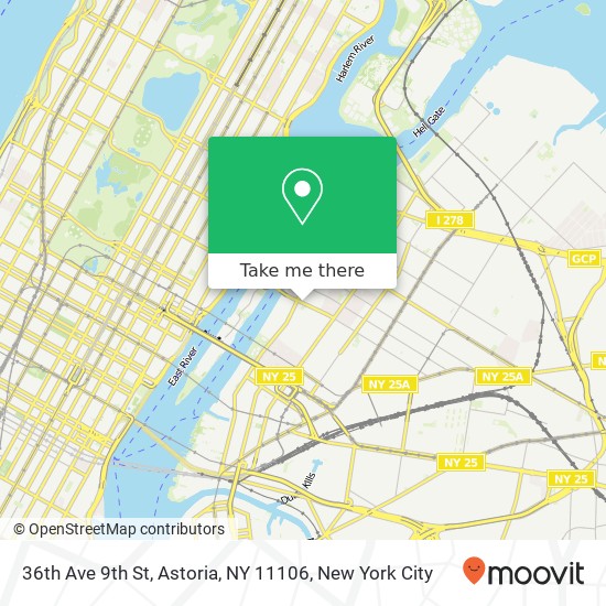 36th Ave 9th St, Astoria, NY 11106 map