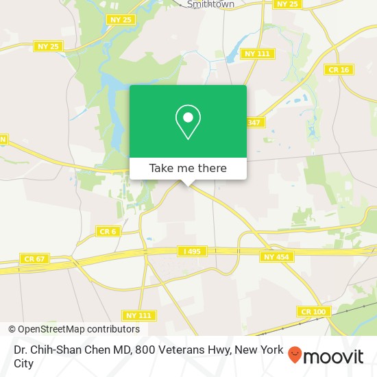 Mapa de Dr. Chih-Shan Chen MD, 800 Veterans Hwy