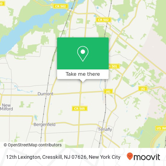 Mapa de 12th Lexington, Cresskill, NJ 07626