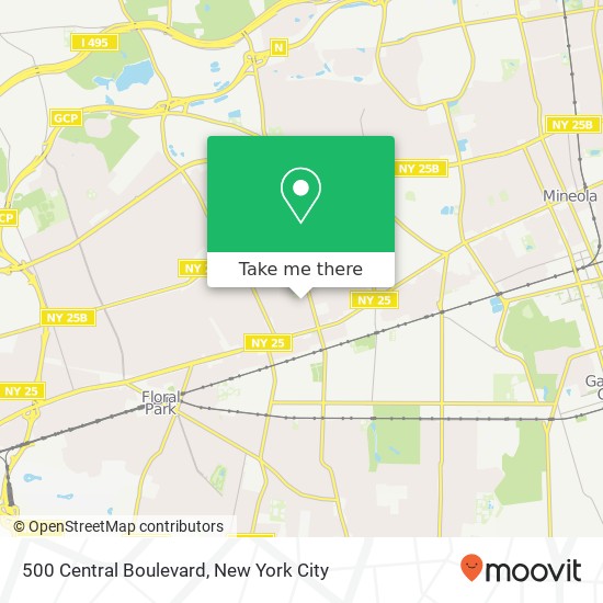 500 Central Boulevard map