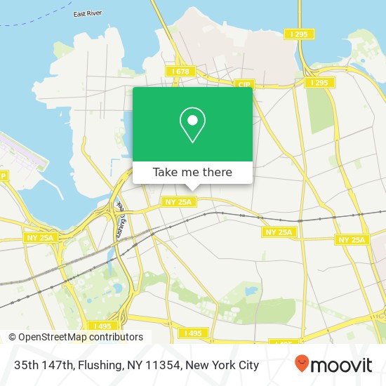 35th 147th, Flushing, NY 11354 map