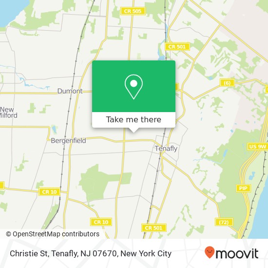 Christie St, Tenafly, NJ 07670 map