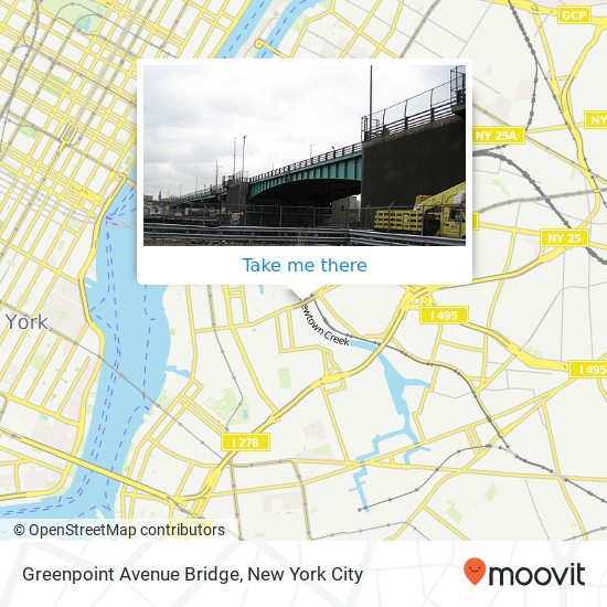 Greenpoint Avenue Bridge map