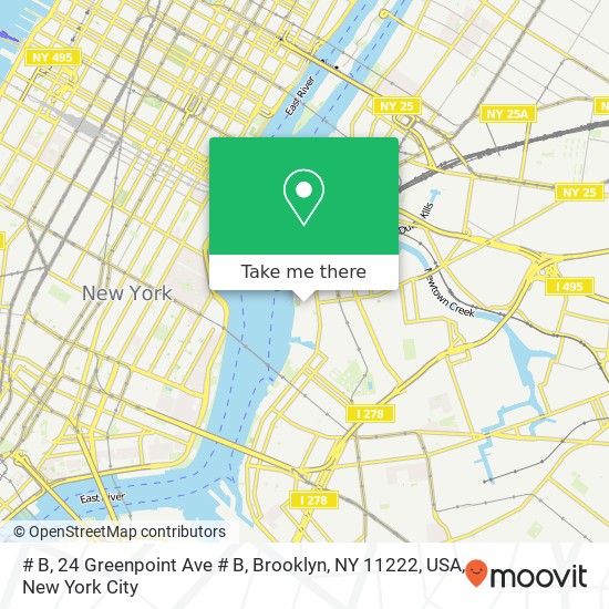 Mapa de # B, 24 Greenpoint Ave # B, Brooklyn, NY 11222, USA