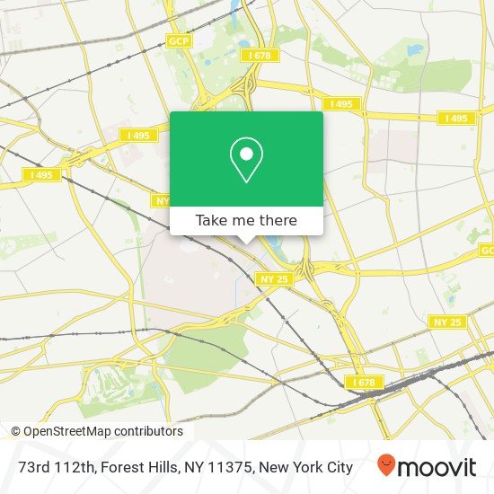 73rd 112th, Forest Hills, NY 11375 map
