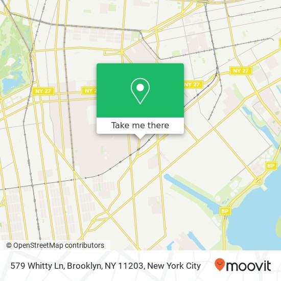 Mapa de 579 Whitty Ln, Brooklyn, NY 11203