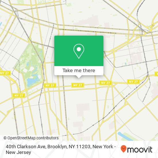 Mapa de 40th Clarkson Ave, Brooklyn, NY 11203