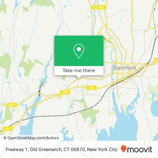 Freeway 1, Old Greenwich, CT 06870 map