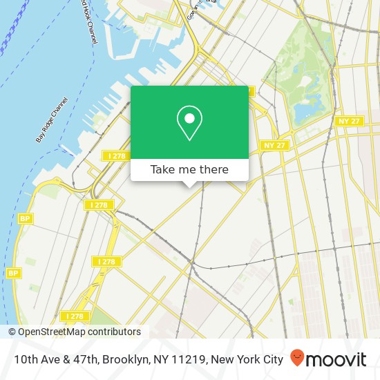 Mapa de 10th Ave & 47th, Brooklyn, NY 11219