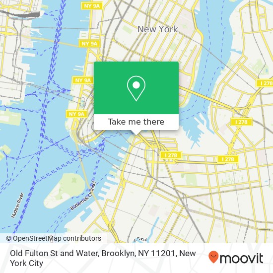 Old Fulton St and Water, Brooklyn, NY 11201 map