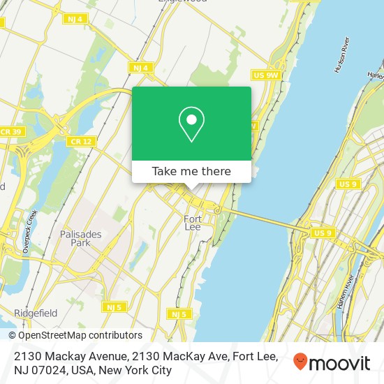 Mapa de 2130 Mackay Avenue, 2130 MacKay Ave, Fort Lee, NJ 07024, USA