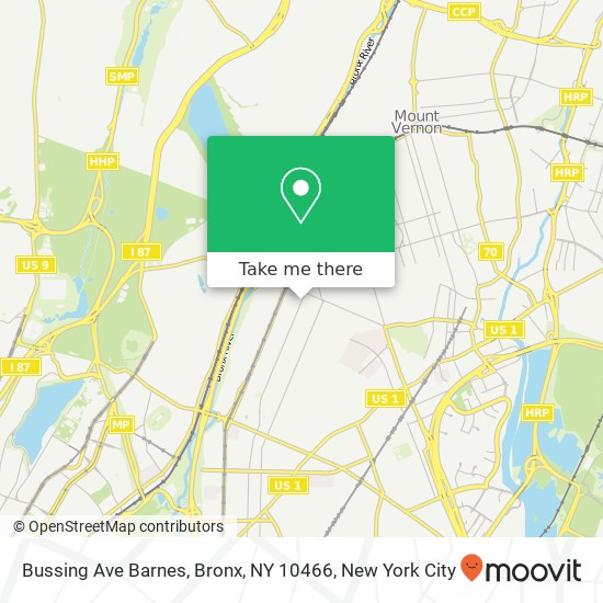 Mapa de Bussing Ave Barnes, Bronx, NY 10466