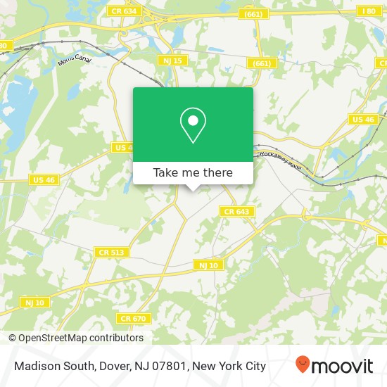 Mapa de Madison South, Dover, NJ 07801