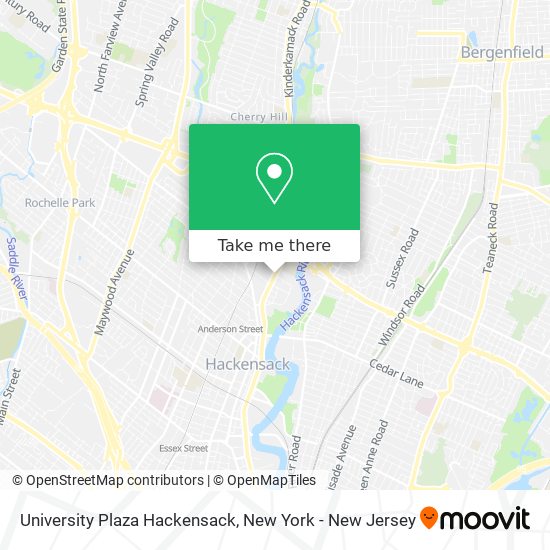 Mapa de University Plaza Hackensack