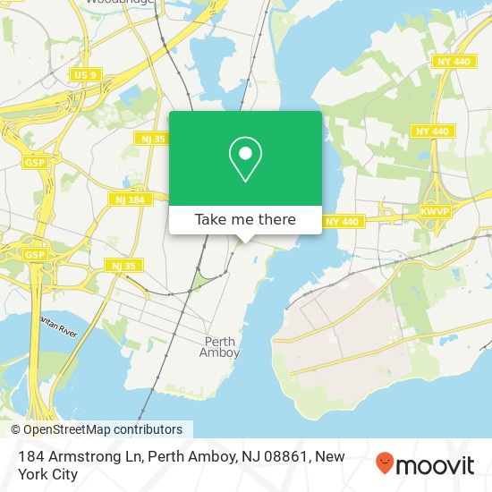 184 Armstrong Ln, Perth Amboy, NJ 08861 map