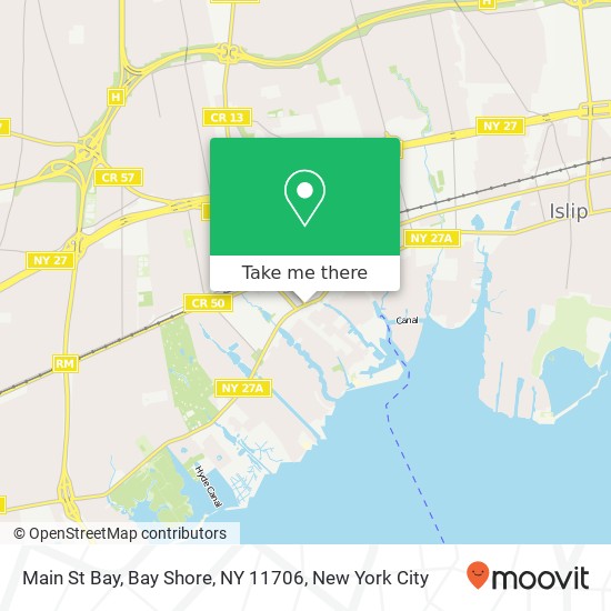 Mapa de Main St Bay, Bay Shore, NY 11706