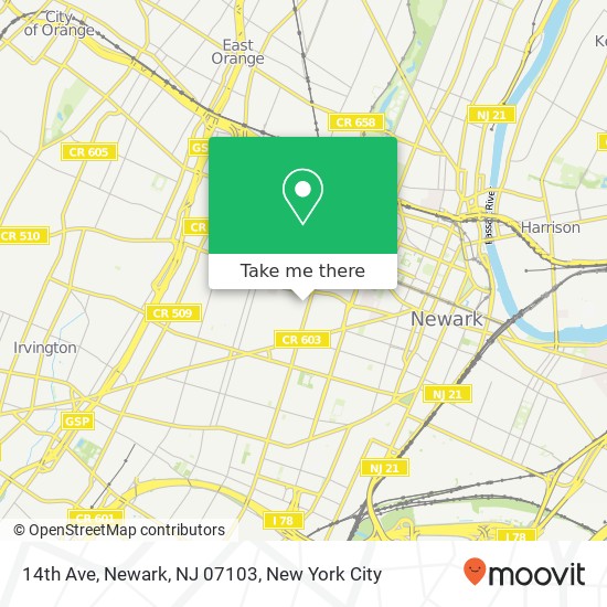 14th Ave, Newark, NJ 07103 map