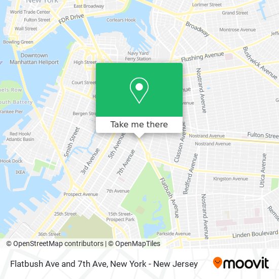 Flatbush Ave and 7th Ave map