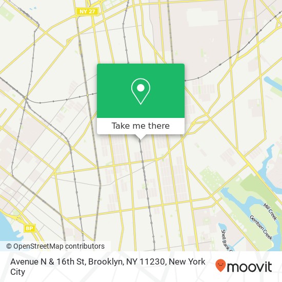 Mapa de Avenue N & 16th St, Brooklyn, NY 11230