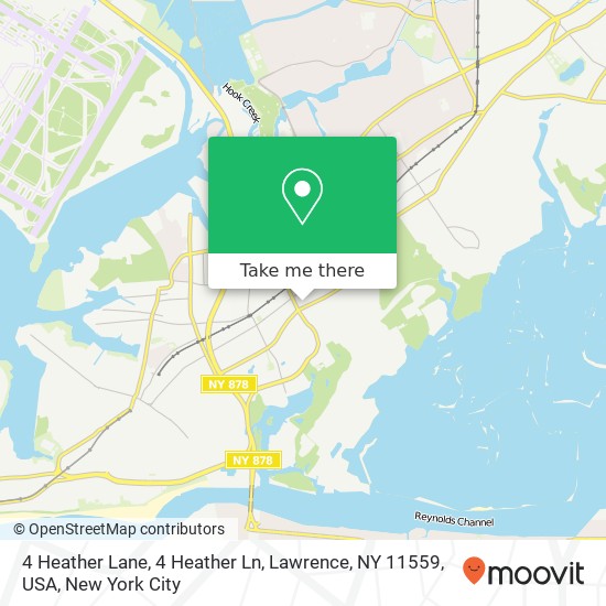 Mapa de 4 Heather Lane, 4 Heather Ln, Lawrence, NY 11559, USA