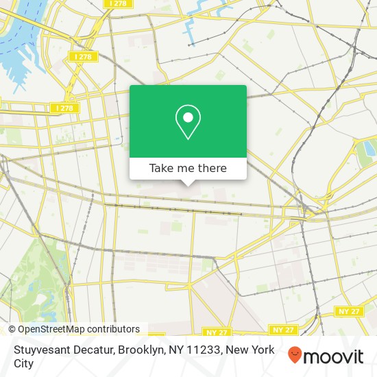 Mapa de Stuyvesant Decatur, Brooklyn, NY 11233