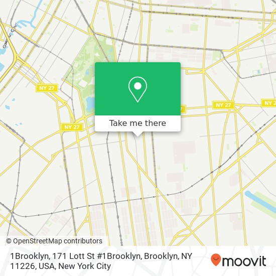 Mapa de 1Brooklyn, 171 Lott St #1Brooklyn, Brooklyn, NY 11226, USA