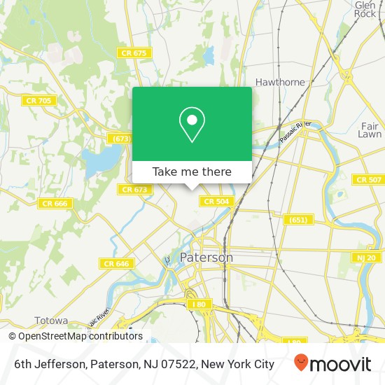 Mapa de 6th Jefferson, Paterson, NJ 07522