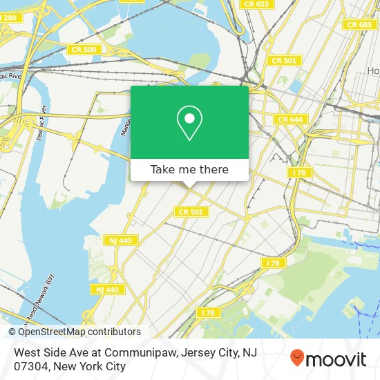 West Side Ave at Communipaw, Jersey City, NJ 07304 map
