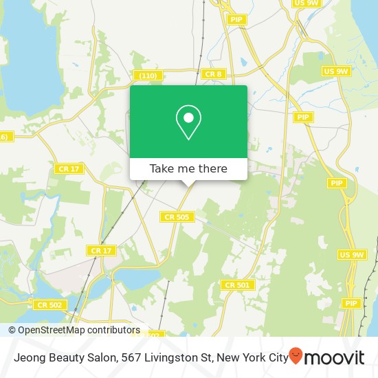 Mapa de Jeong Beauty Salon, 567 Livingston St