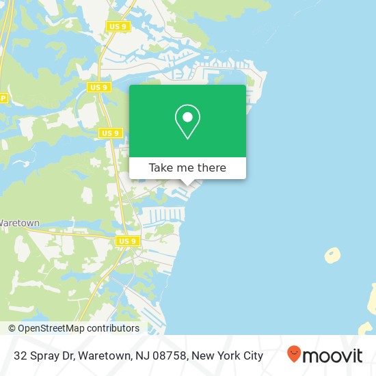 32 Spray Dr, Waretown, NJ 08758 map