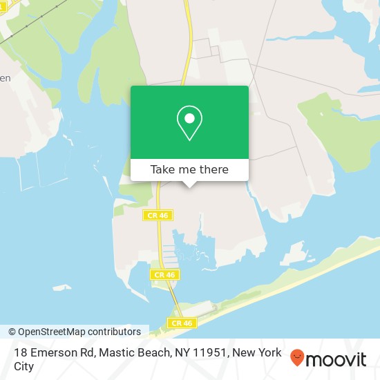 18 Emerson Rd, Mastic Beach, NY 11951 map