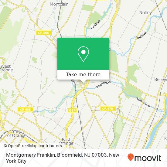 Montgomery Franklin, Bloomfield, NJ 07003 map