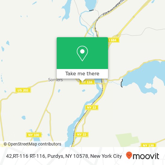Mapa de 42,RT-116 RT-116, Purdys, NY 10578