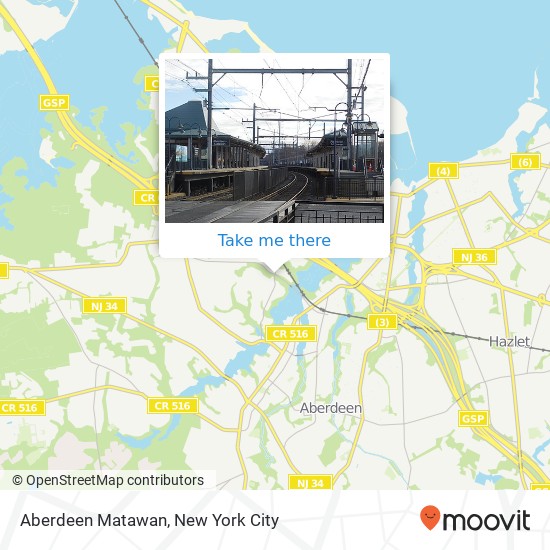 Mapa de Aberdeen Matawan, Matawan, NJ 07747
